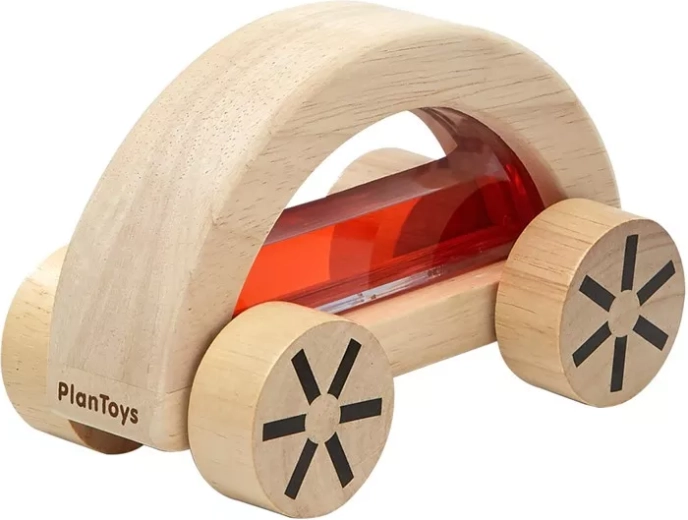 PlanToys macchinina in legno con acqua rossa