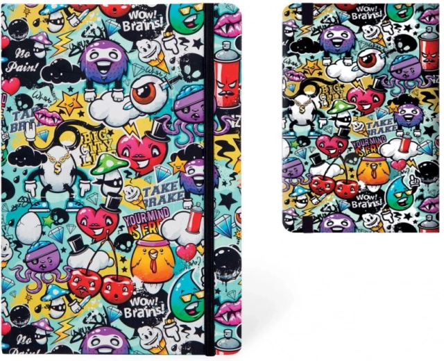 Quaderno A5 con copertine rigide, design graffiti