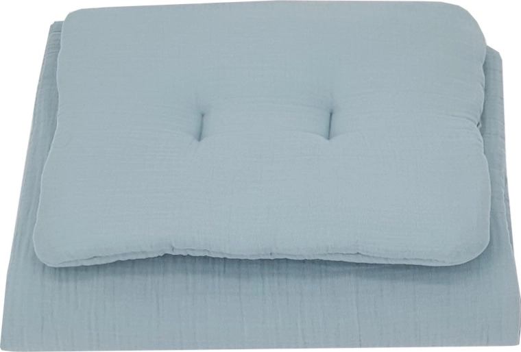 Set da 2 pezzi: cuscino e coperta per lettino