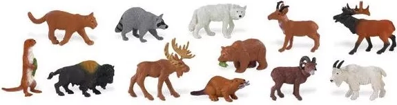 Safari Ltd animali del Nord America – set di 48 miniature