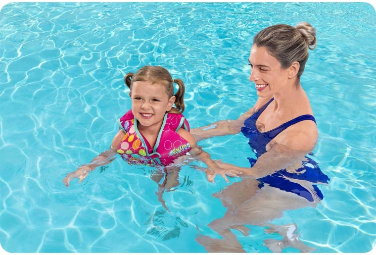 Sicuro supporto di galleggiamento per i primi bagni