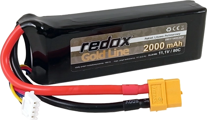 Batteria LiPo Redox Gold line 2000 mAh 11,1 V 80C XT-60