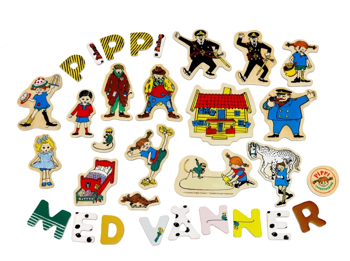 Pippi lettere e immagini magnetiche – set educativo in legno