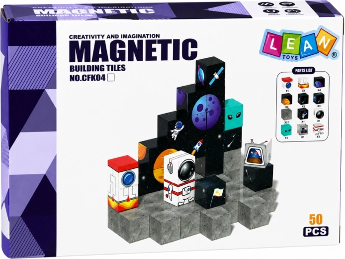 50 cubetti magnetici per costruzioni 3D
