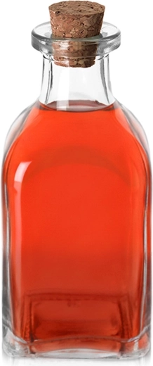 Bottiglia in vetro con tappo in sughero 110 ml