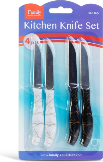 Quattro coltelli in un set