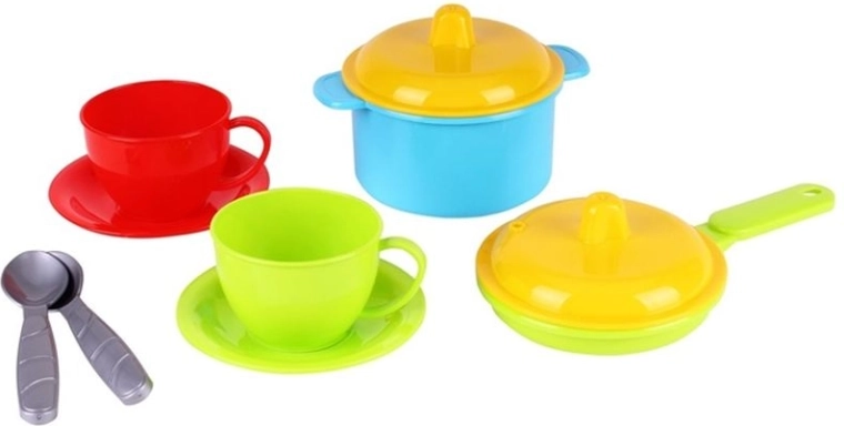 Marinka set di stoviglie da cucina per bambini 3 pz in rete