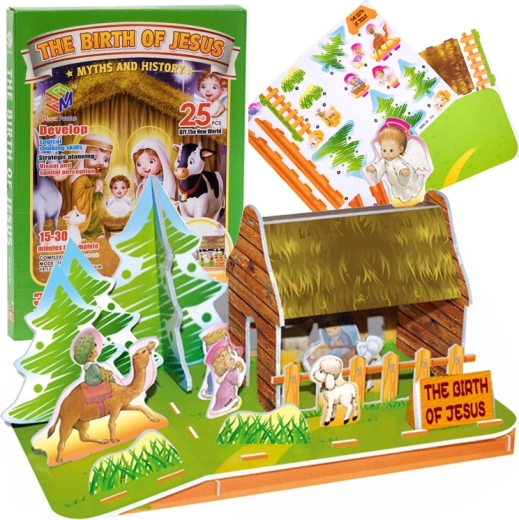 Puzzle 3D presepe, 25 pezzi