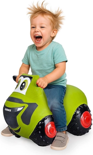 Trattore gonfiabile cavalcabile CLAAS HoppyDoo con pompa