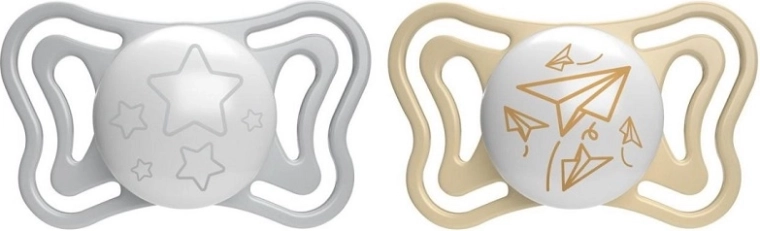 Chicco Physio Light succhietto notturno in silicone 6–16 mesi, 2 pz