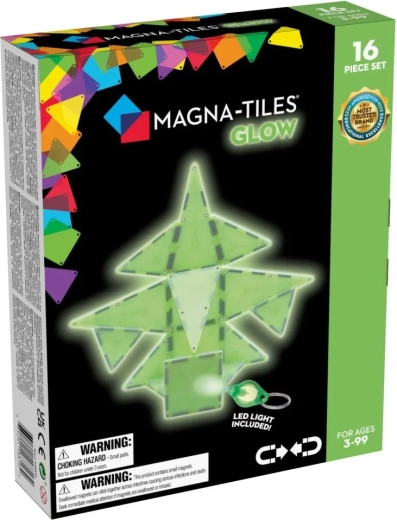 MAGNA-TILES costruzione magnetica fluorescente 16 pezzi
