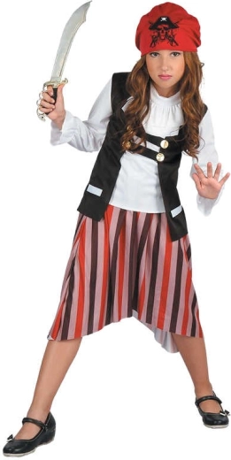 Costume di carnevale da piratessa per bambine taglia L (130–140 cm)