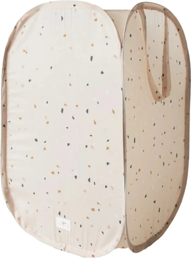 3 Sprouts cesto contenitore pieghevole recycled terrazzo beige