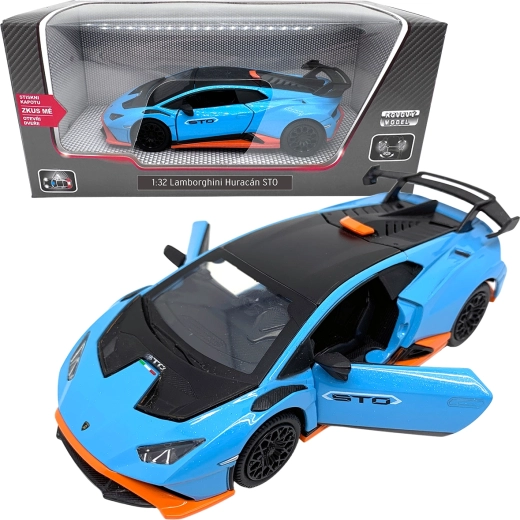 Modello in metallo 1:32 LAMBORGHINI HURACÁN STO blu
