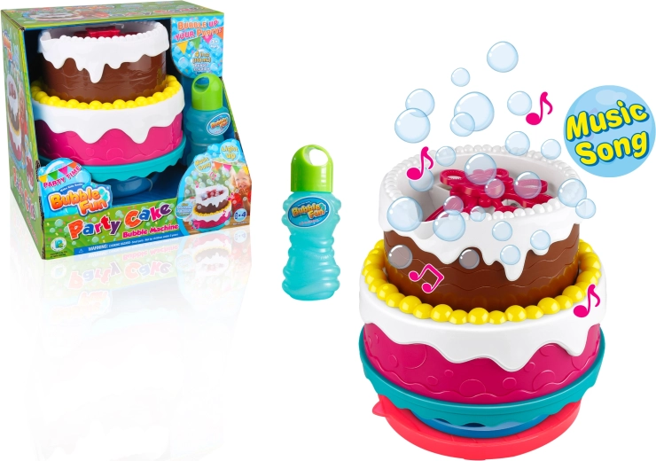 Bubble Fun torta di compleanno spara-bolle con melodia e luce