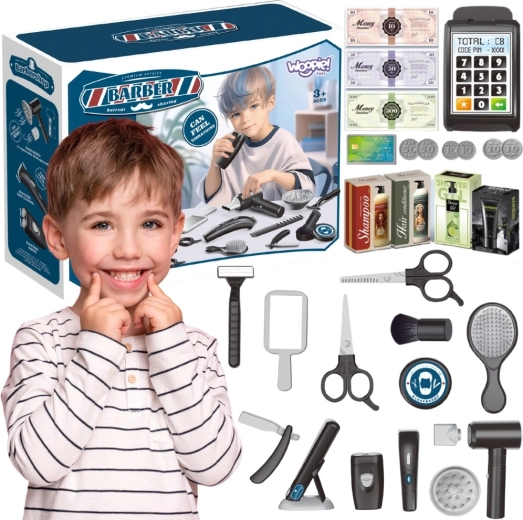 Set da barbiere e parrucchiere per bambini WOOPIE - 24 pezzi