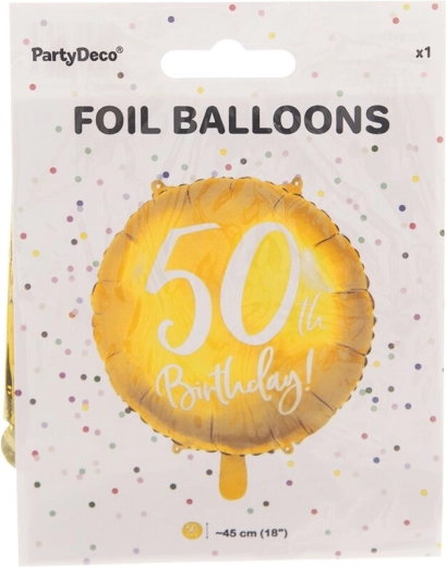 Palloncino in foil numero 50 oro 45 cm