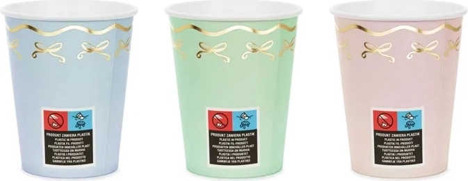 Bicchieri da festa monouso Kokardki (fiocchetti) mix 220 ml