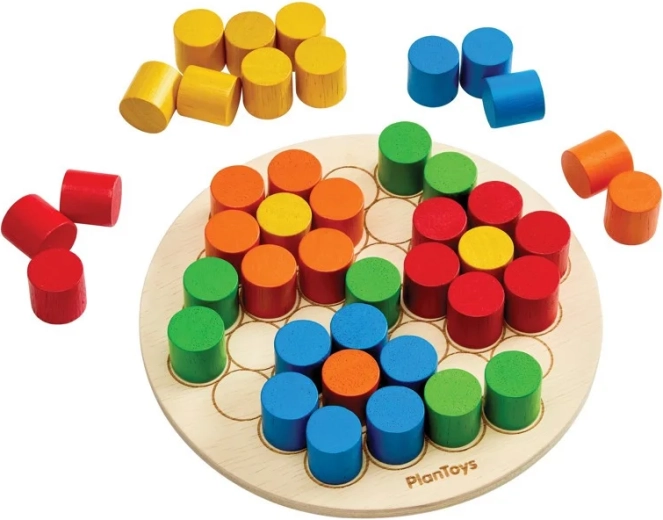 Figure tridimensionali con piolini colorati