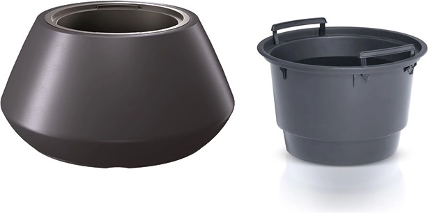 Vaso con inserto 58,2 cm antracite