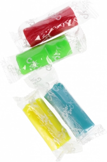 Plastilina colorata in confezioni singole