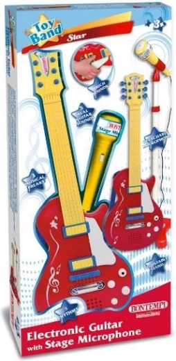 Chitarra rock Bontempi con microfono su supporto regolabile