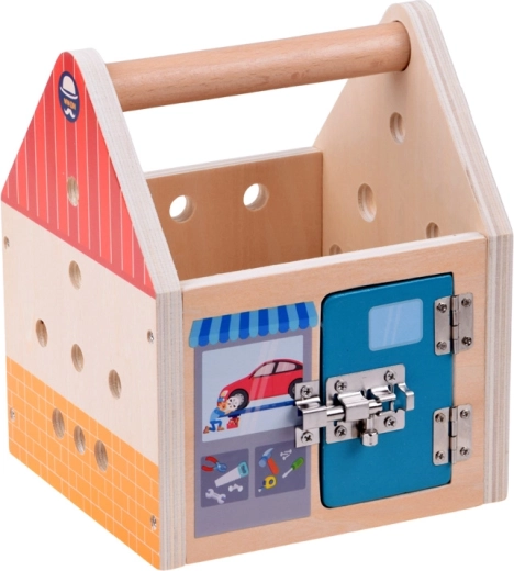 Casetta 3 in 1: costruzione, serrature e box contenitore