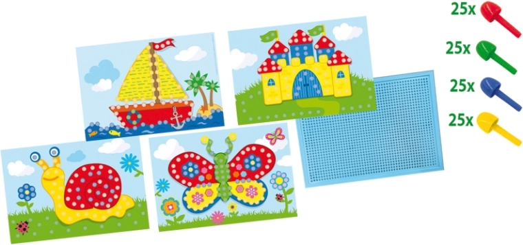 Pioli colorati per mosaici vivaci