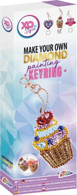 ciondolo cupcake con pittura diamantata