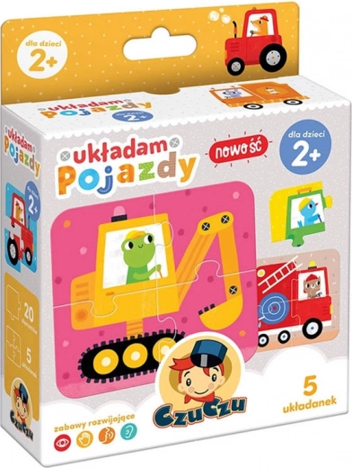 Puzzle veicoli CzuCzu – 5 set da 4 pezzi