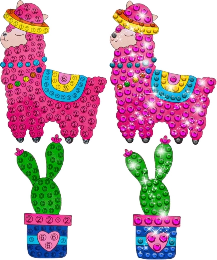 20 adesivi olografici con alpaca e lama