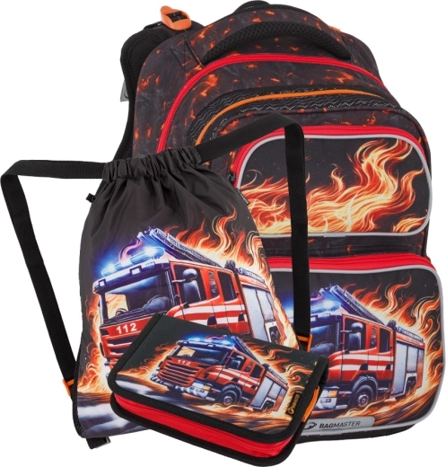 Bagmaster DOPI 26 B piccolo set scolastico per alunni di prima elementare – pompieri