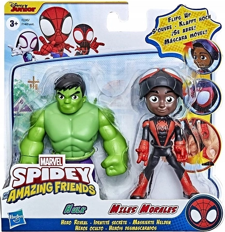 Hasbro Marvel Spidey e i suoi fantastici amici – action figure di Miles Morales e Hulk