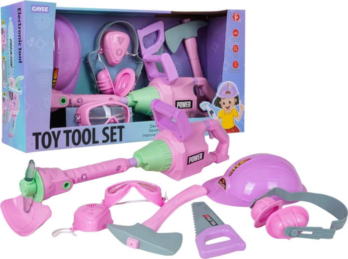 Set da giardinaggio per bambini rosa con decespugliatore interattivo