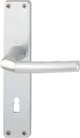 Maniglia con placca BIRMINGHAM per chiave 72 mm, alluminio, argento