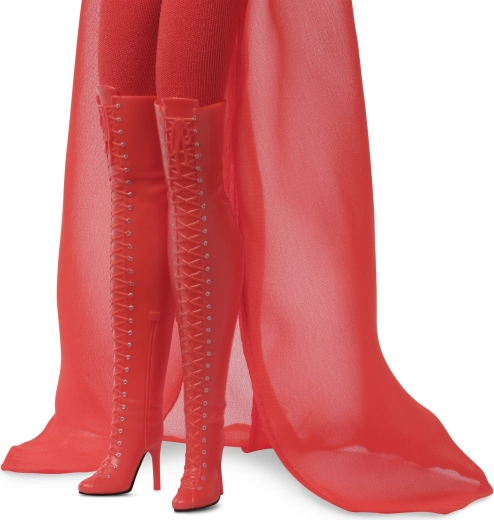 Stivali sopra il ginocchio con allacciatura