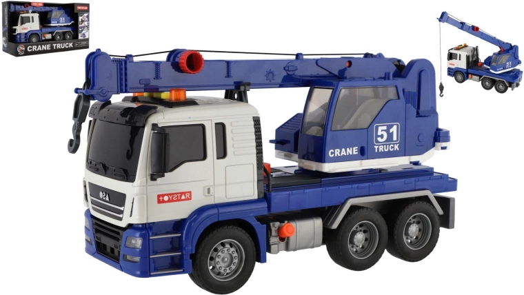 Camion con gru a frizione con luci e suoni