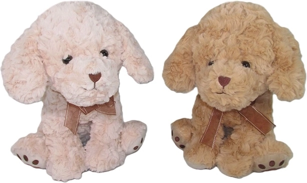 Cagnolino di peluche con fiocchetto 20 cm