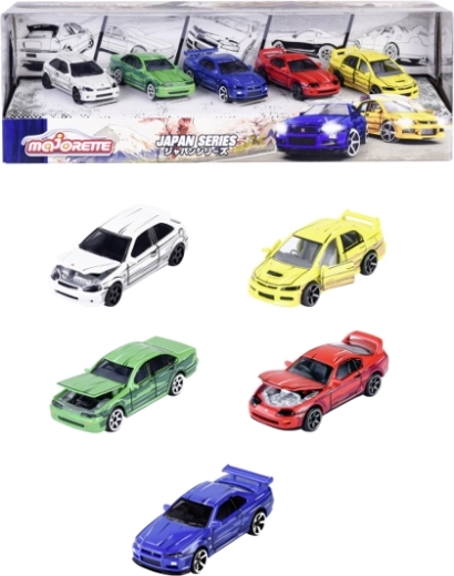 Majorette Japan Series – set di 5 macchinine in metallo 1:64