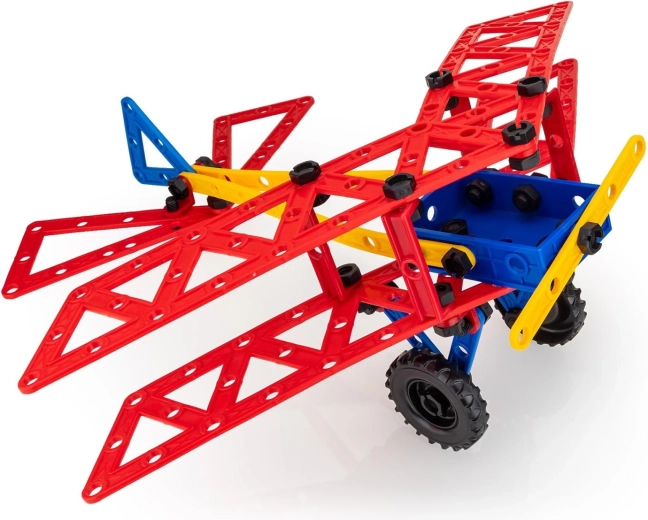 Modelli creativi: biplano, veicoli e barche