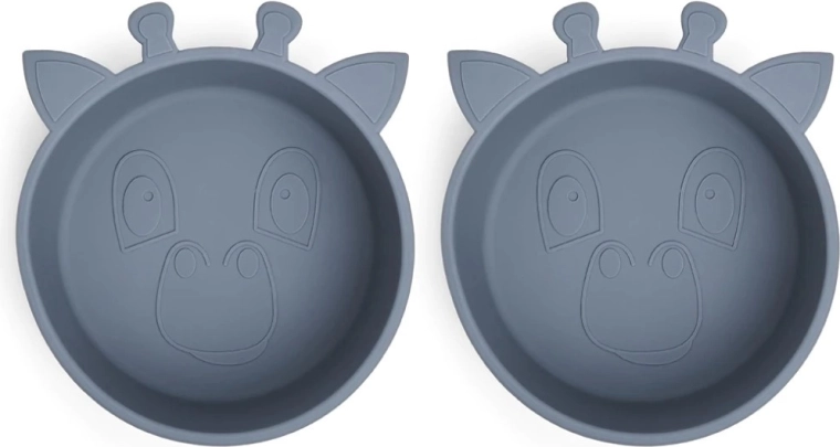 NuuRoo Alex ciotola in silicone Giraf Bering Sea - 2 pezzi