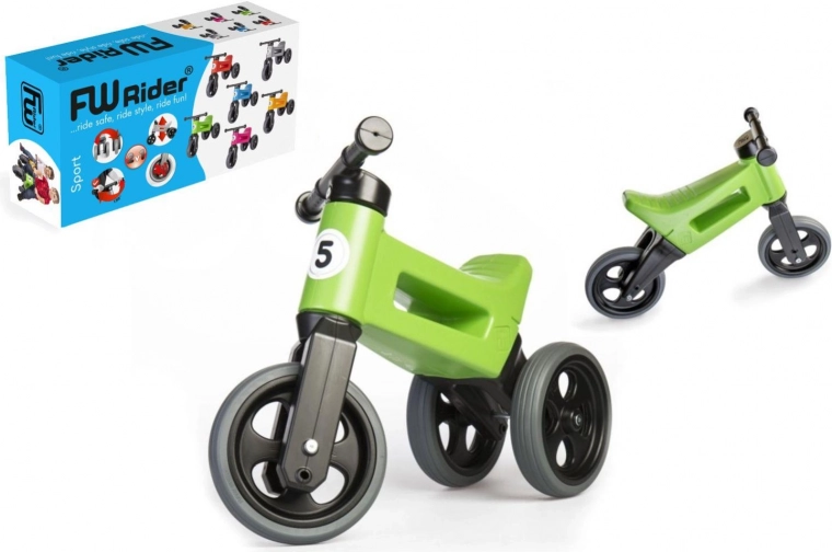 Bicicletta senza pedali Funny Wheels Rider Sport 2in1 per bambini – Verde