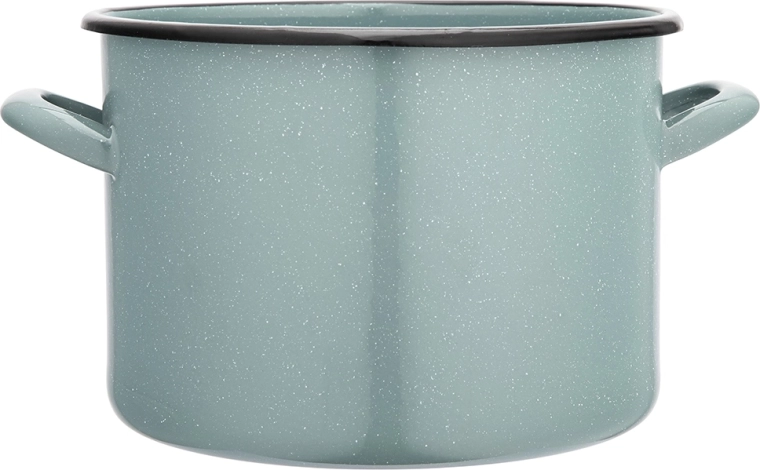 Pentola semplice 7,5 l, 24 cm, color salvia con decoro puntinato
