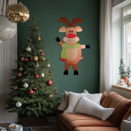Decorazione natalizia in carta a forma di renna, 90 cm