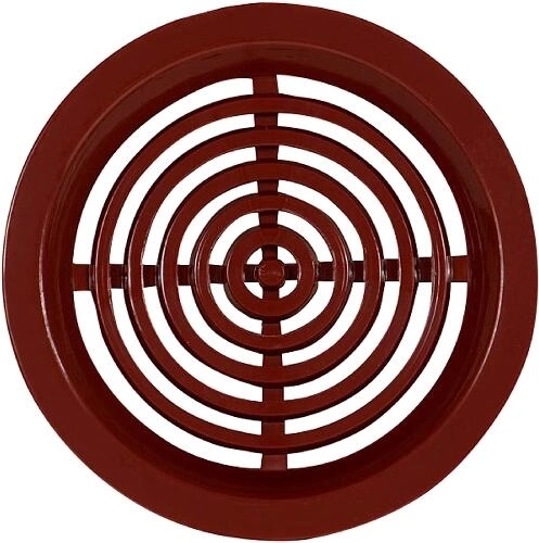 Griglia di ventilazione in plastica 50 mm marrone, set da 4 pz