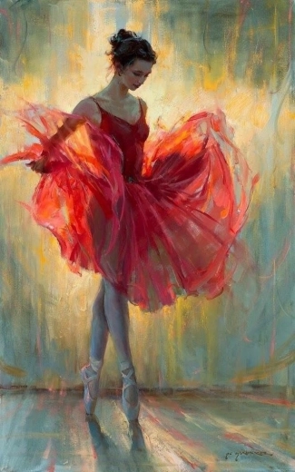 Norimpex Diamond Painting Ballerina in rosso 30 × 40 cm