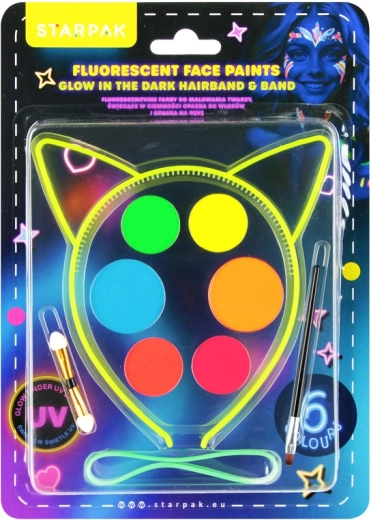 Colori per il viso luminosi con cerchietto e elastico