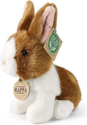 Rappa coniglio di peluche bianco-marrone seduto 16 cm