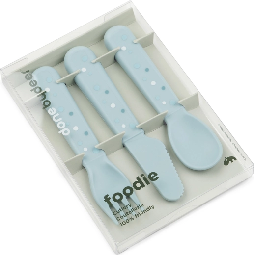 Done by Deer set di posate Foodie Happy dots blu