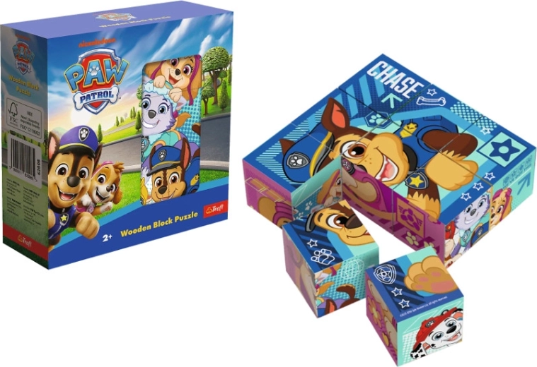 Puzzle con cubi in legno Paw Patrol